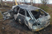 В Удмуртии «Лада» загорелась после ДТП, водитель погиб