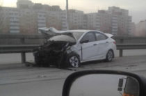 В Уфе водитель цементовоза врезался в Hyundai Solaris