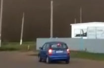 В Татарстане на видео засняли пыльную бурю