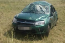 В Башкирии пьяный водитель на «Гранте» опрокинулся в кювет, погиб мужчина, пострадал ребенок